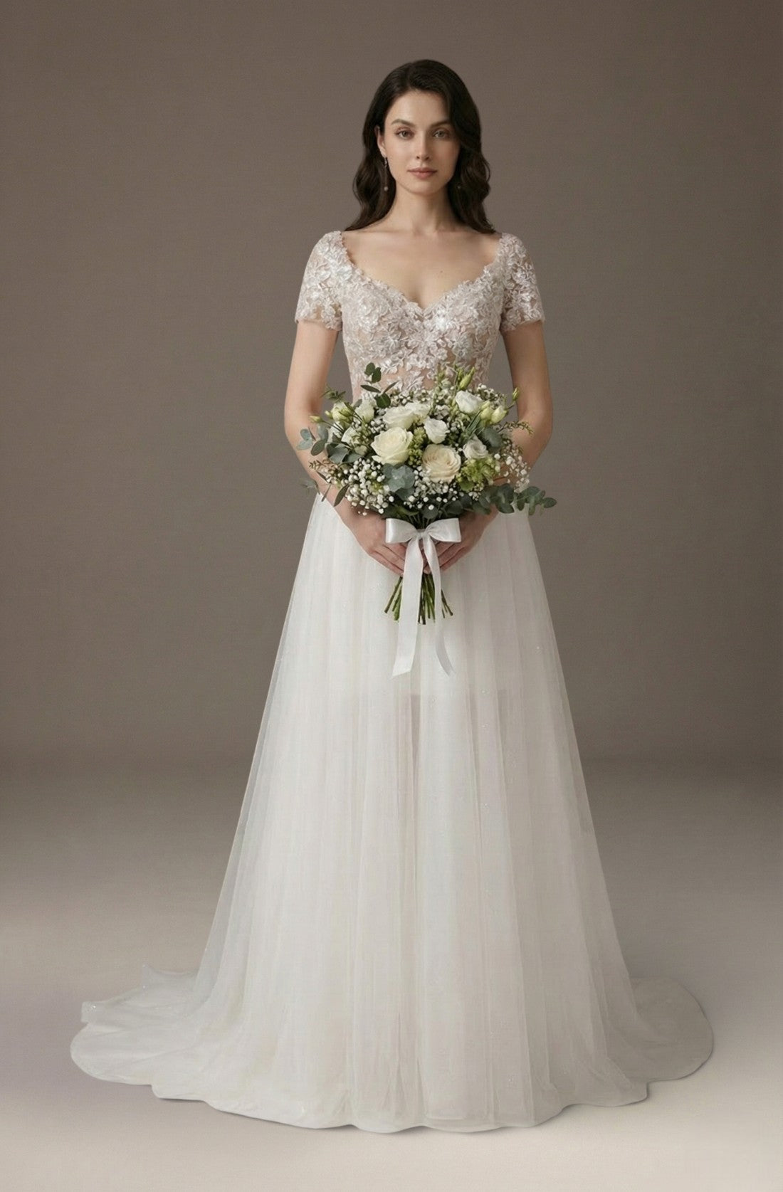 Célina Watteau Lace Gown