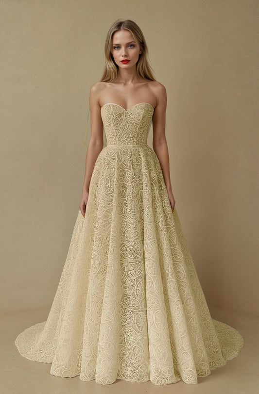 Celestia Lace A-Line Gown
