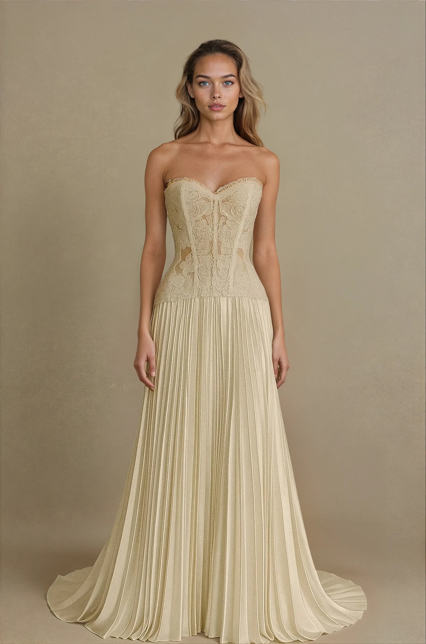 Golden Grace A-Line Gown