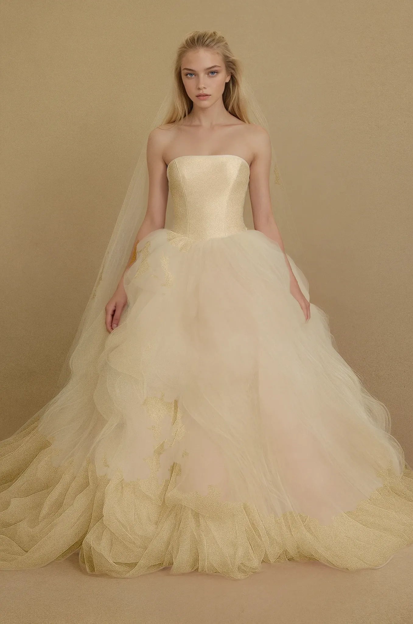 Enchanted Gold Mist Gown