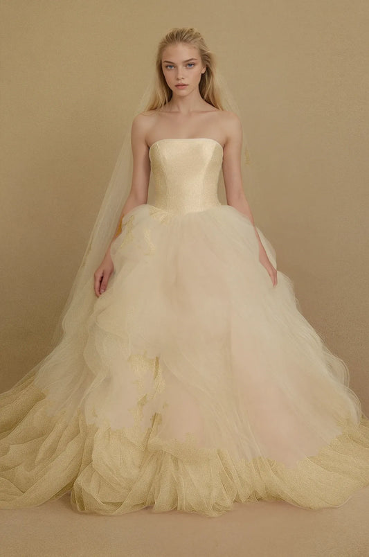 Enchanted Gold Mist Gown