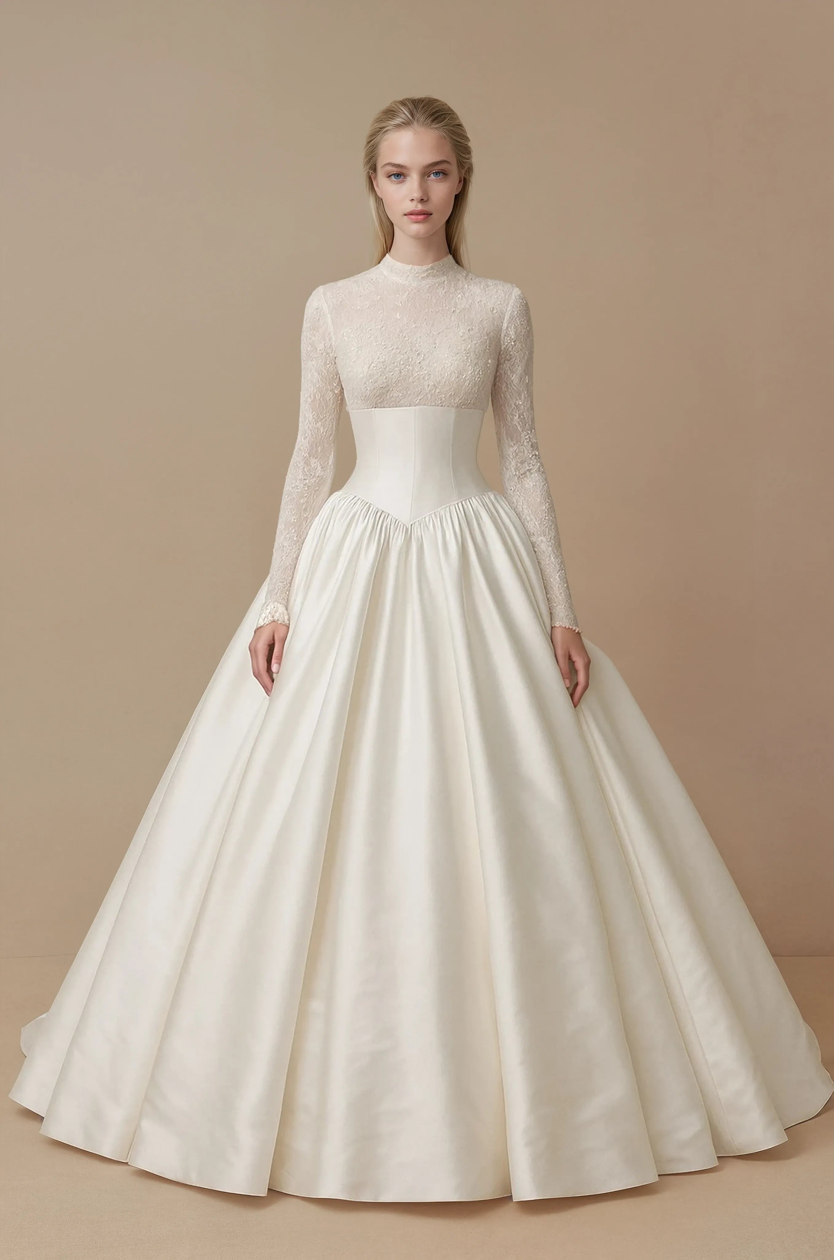 Celestine High-Neck Ball Gown