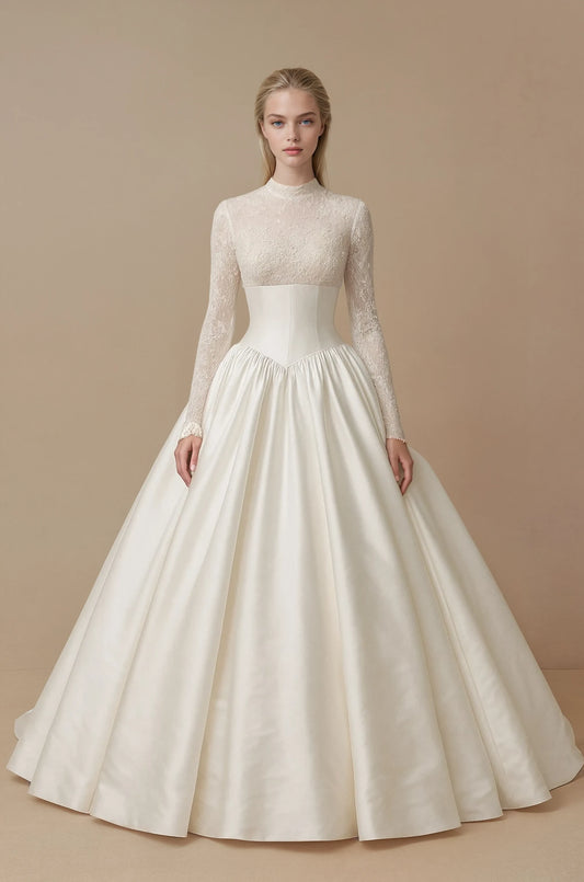 Celestine High-Neck Ball Gown