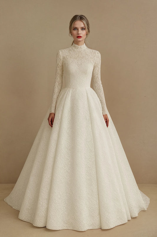 Majestic Lace A-Line Gown