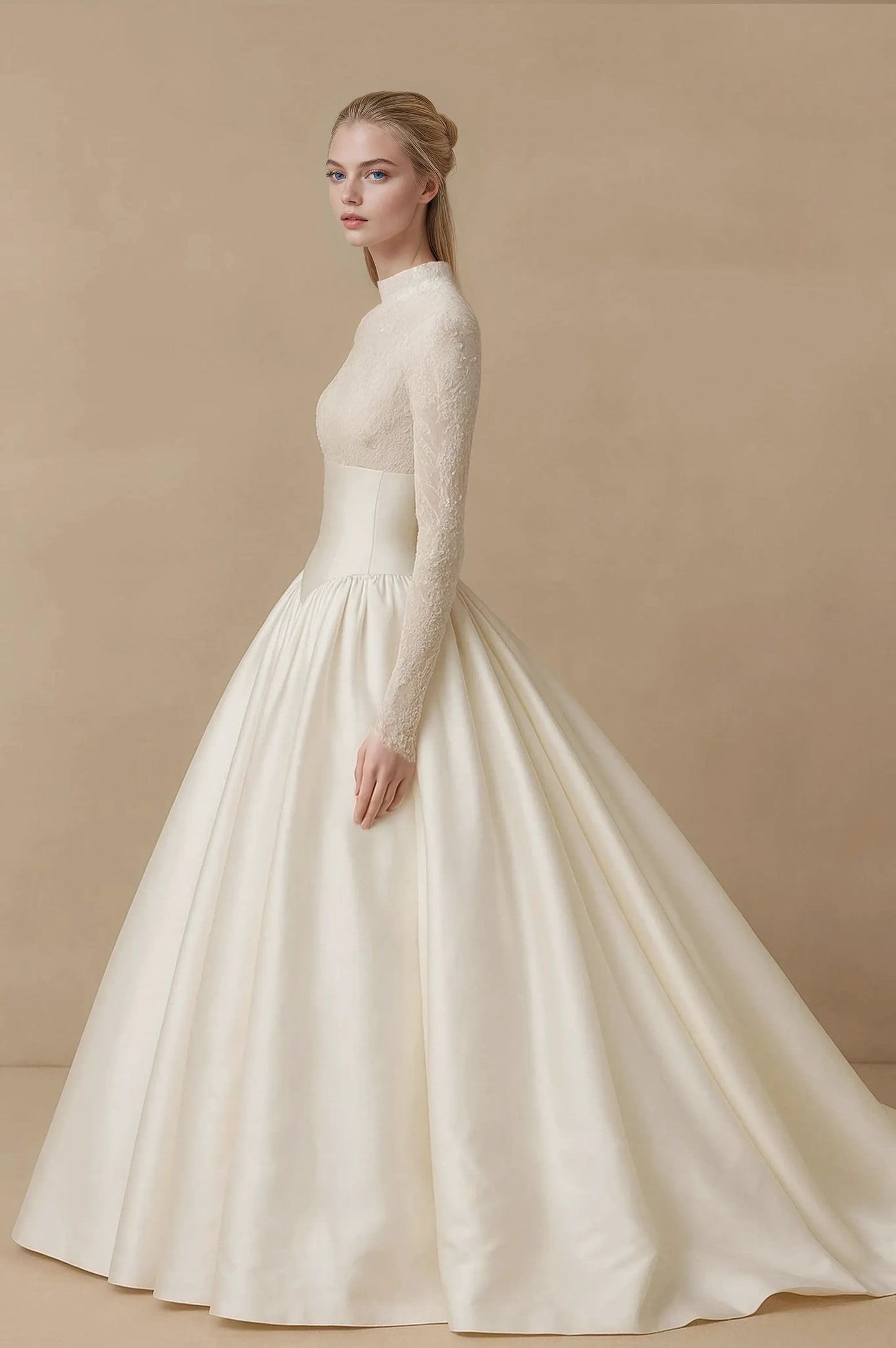 Celestine High-Neck Ball Gown
