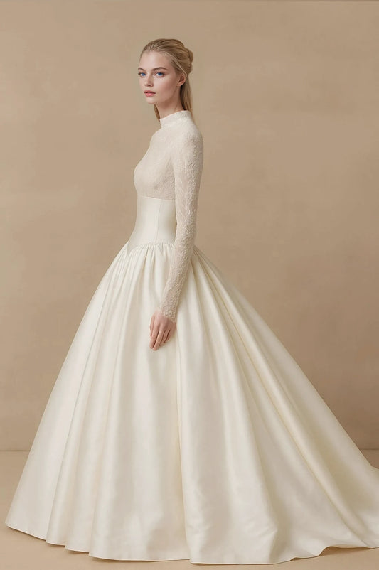 Celestine High-Neck Ball Gown