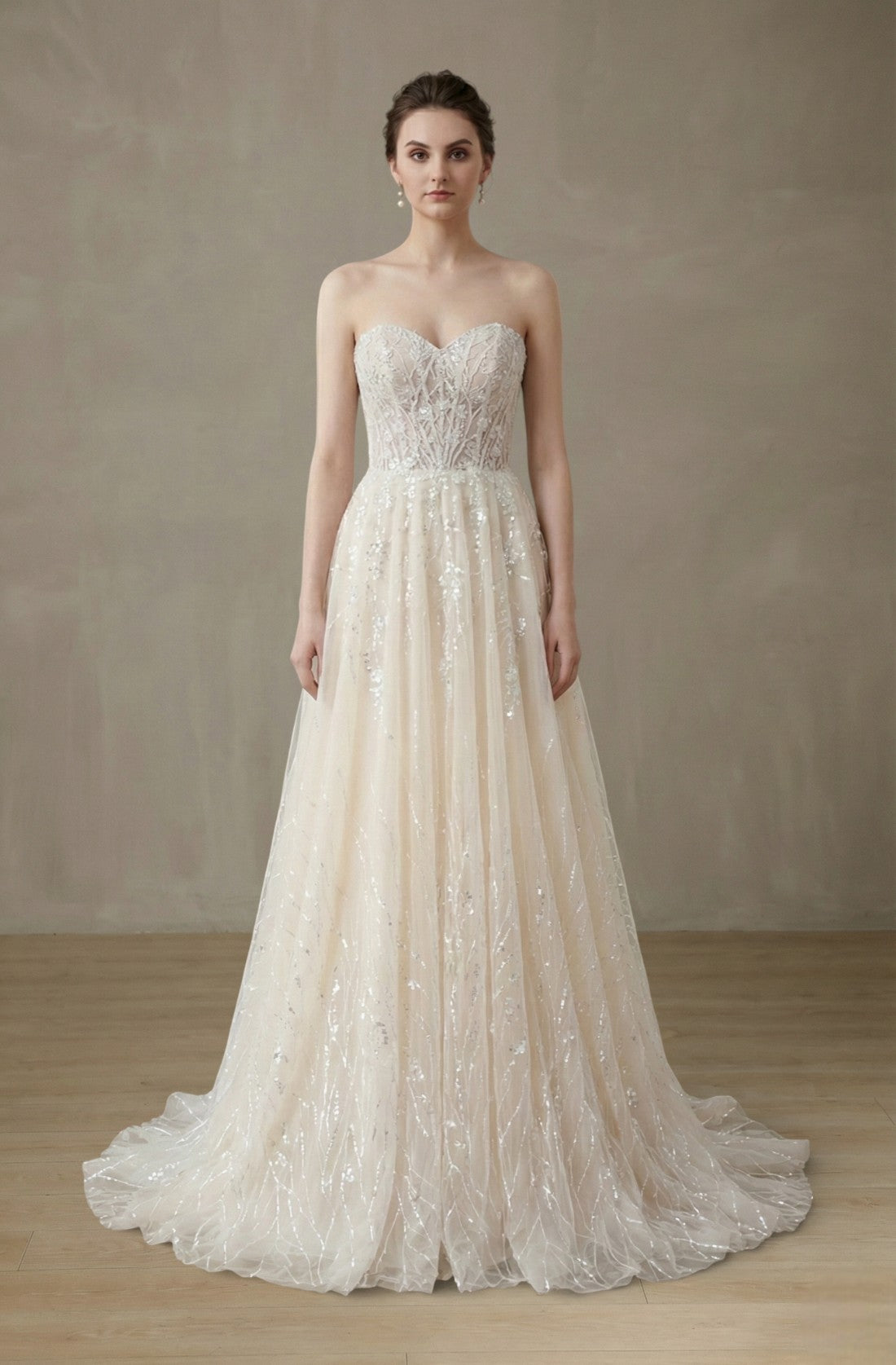 Averelle Watteau Lace Gown