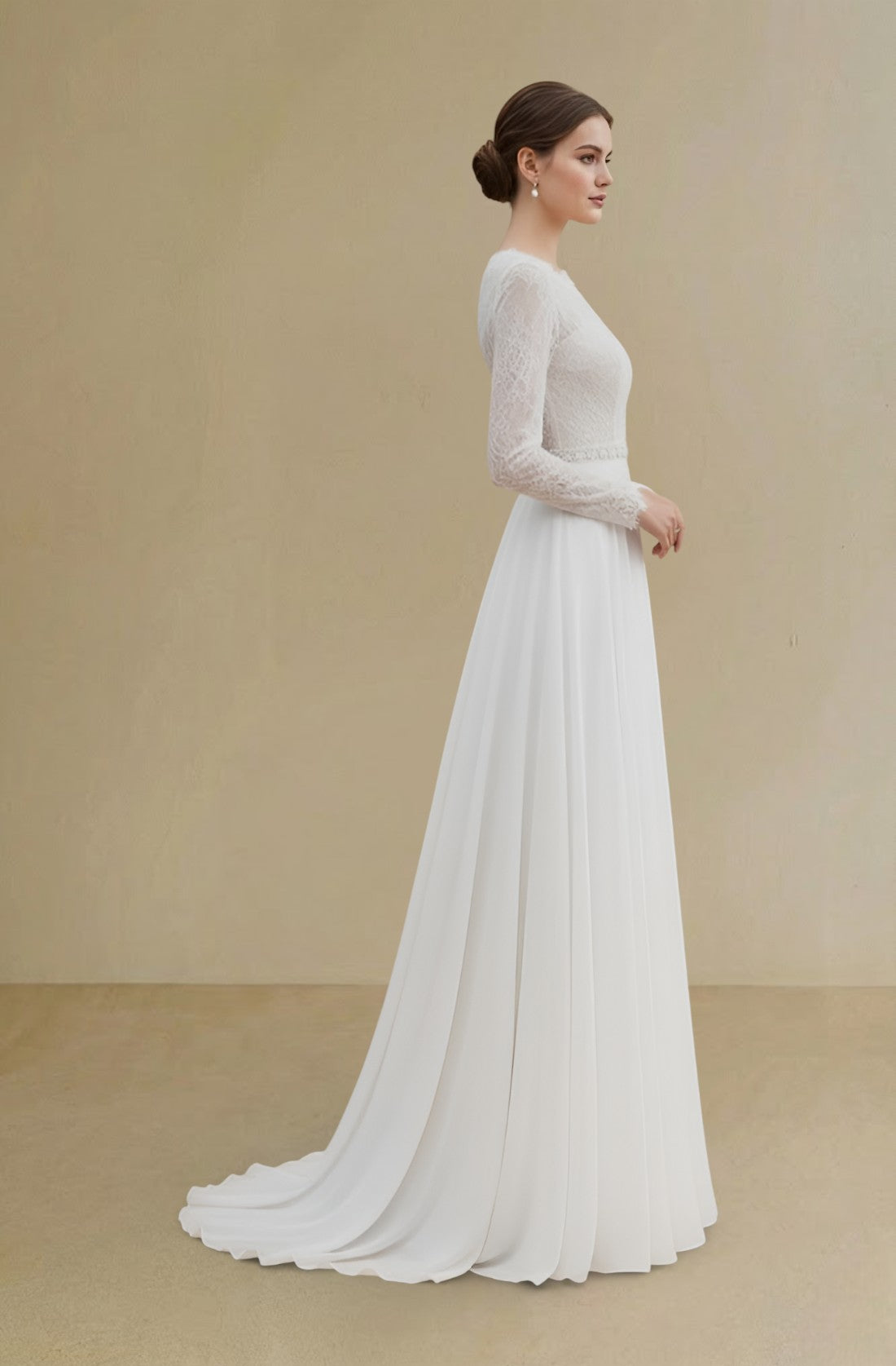 Lace Serenity Long Sleeve Gown