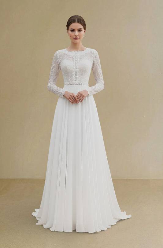 Lace Serenity Long Sleeve Gown