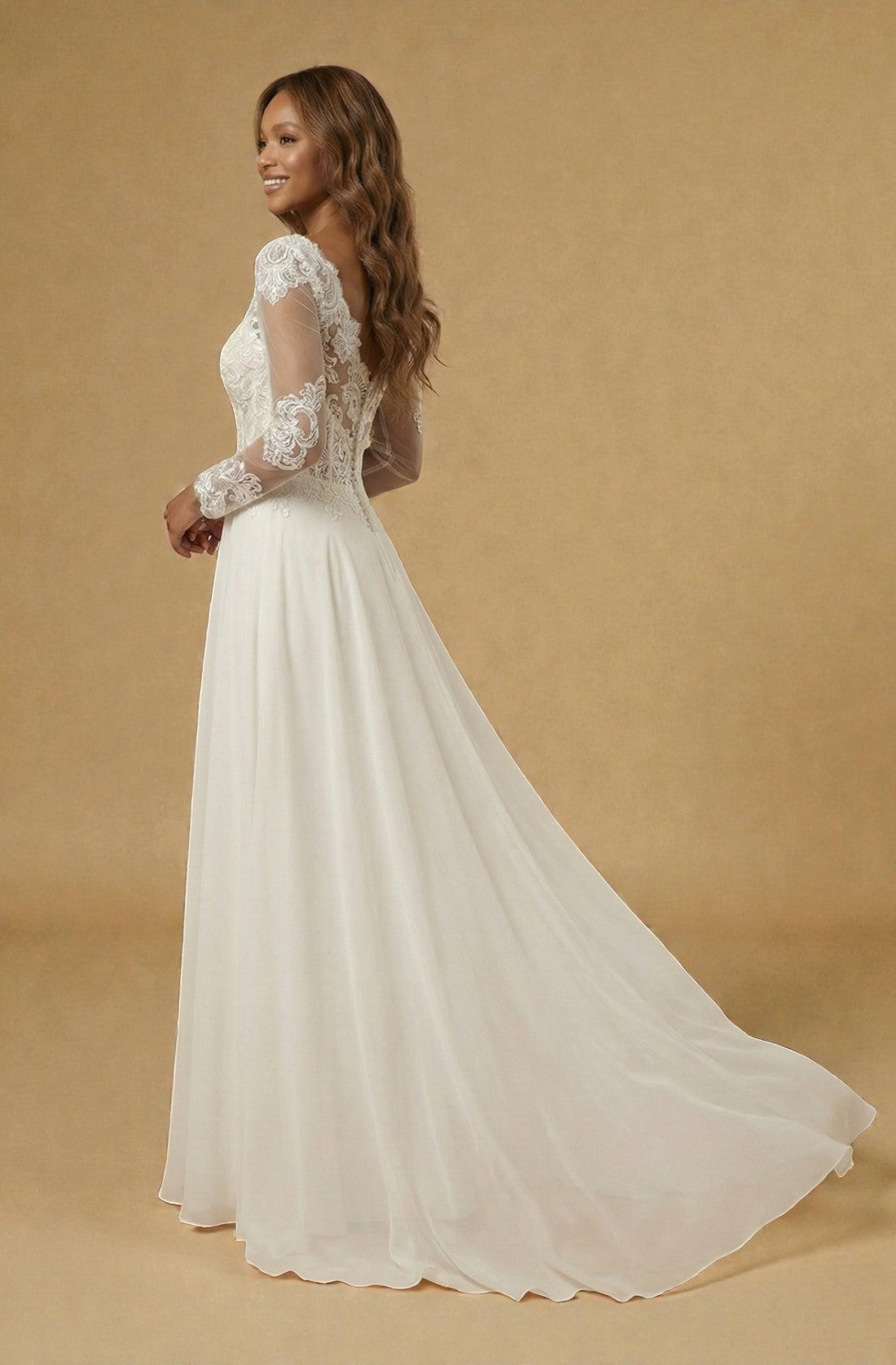 Vintage Lace A-Line Gown