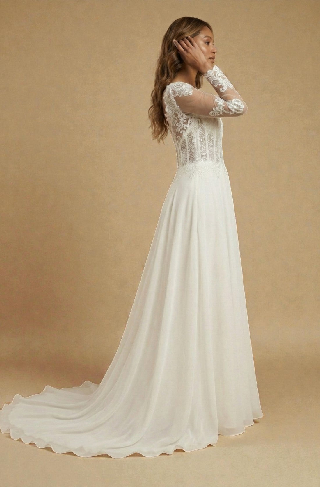 Vintage Lace A-Line Gown