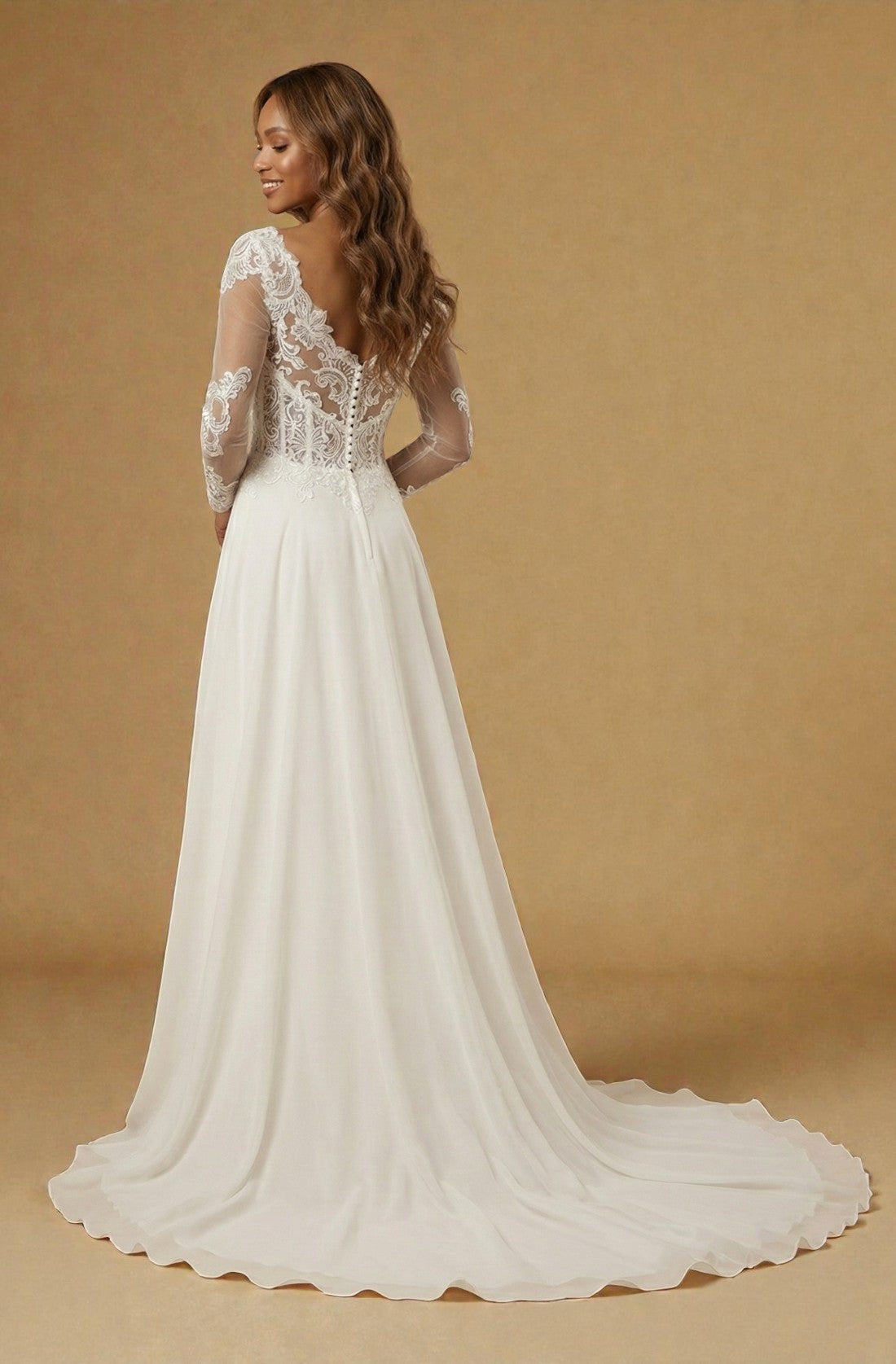 Vintage Lace A-Line Gown