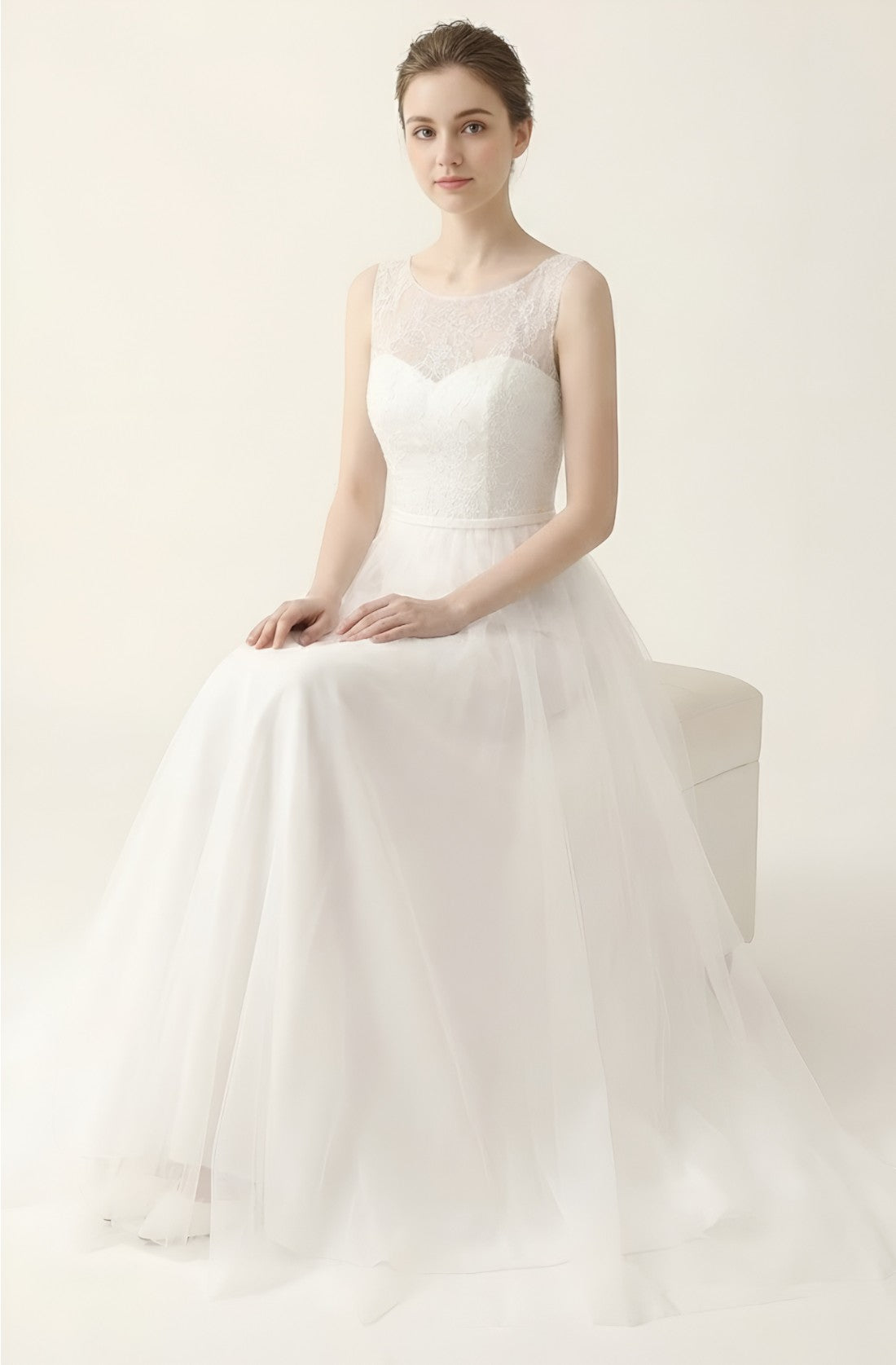 Lace Appliqué Ball Gown Wedding Dress