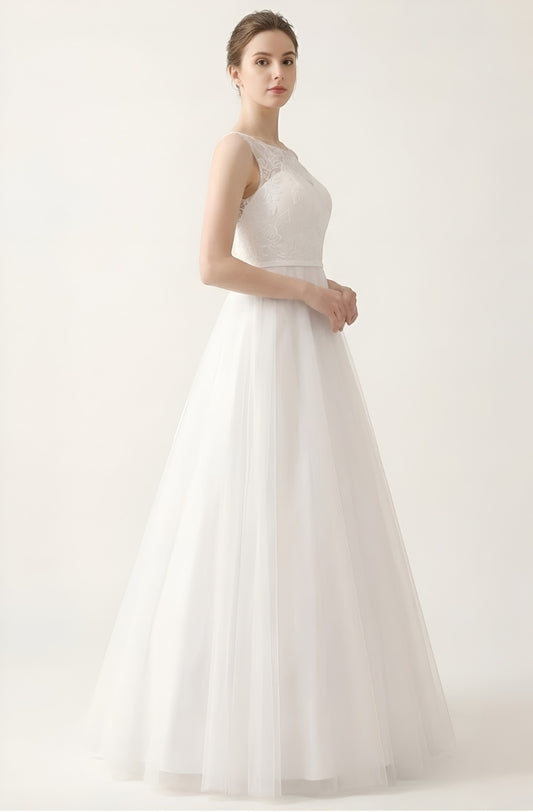 Lace Appliqué Ball Gown Wedding Dress