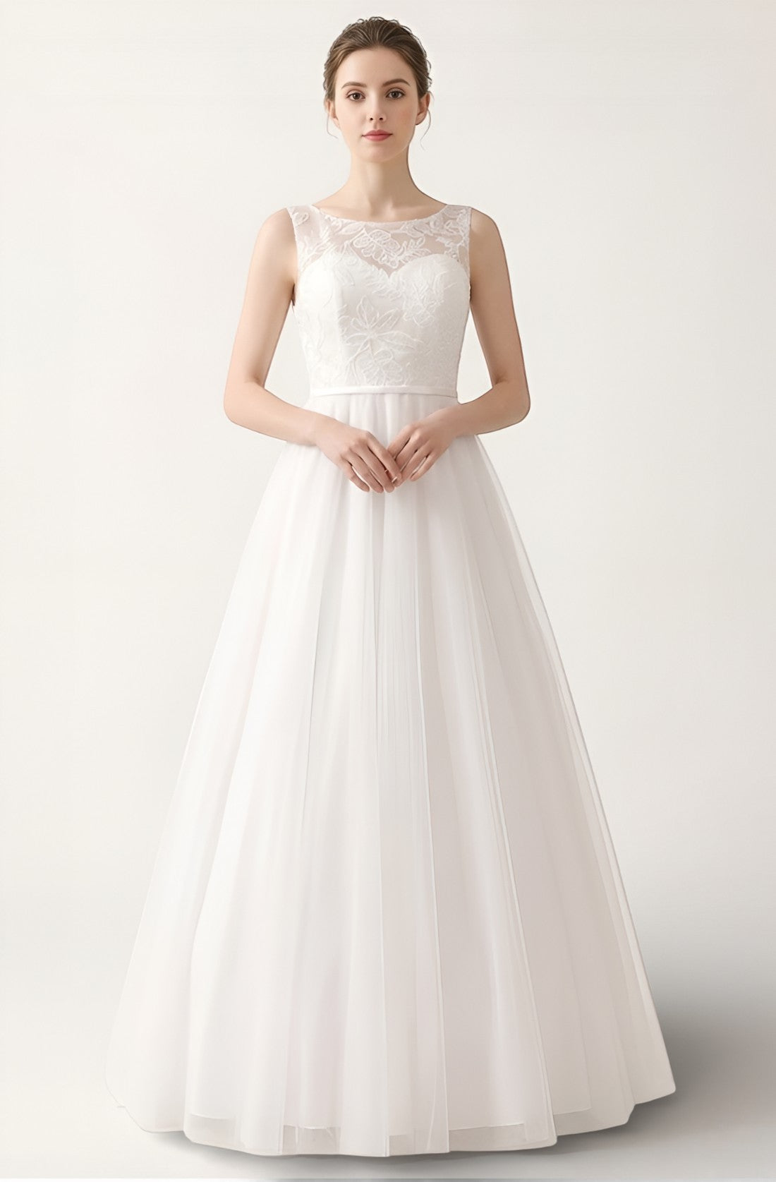Lace Appliqué Ball Gown Wedding Dress
