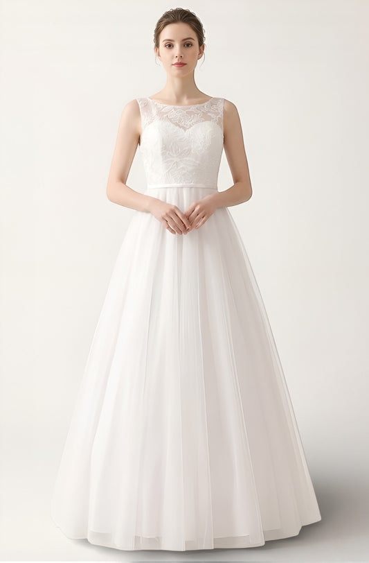 Lace Appliqué Ball Gown Wedding Dress