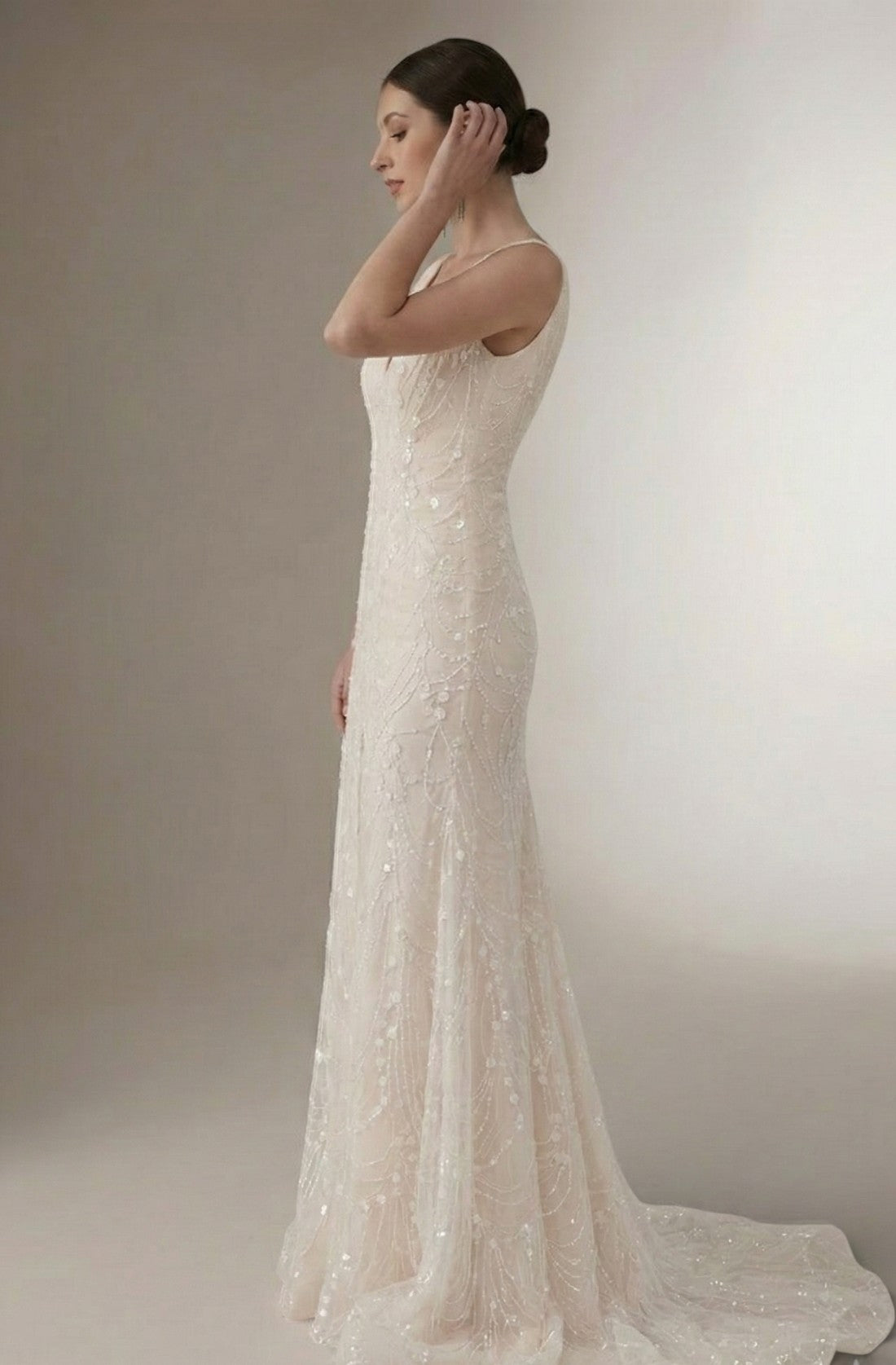 Celeste Illusion Mermaid Gown