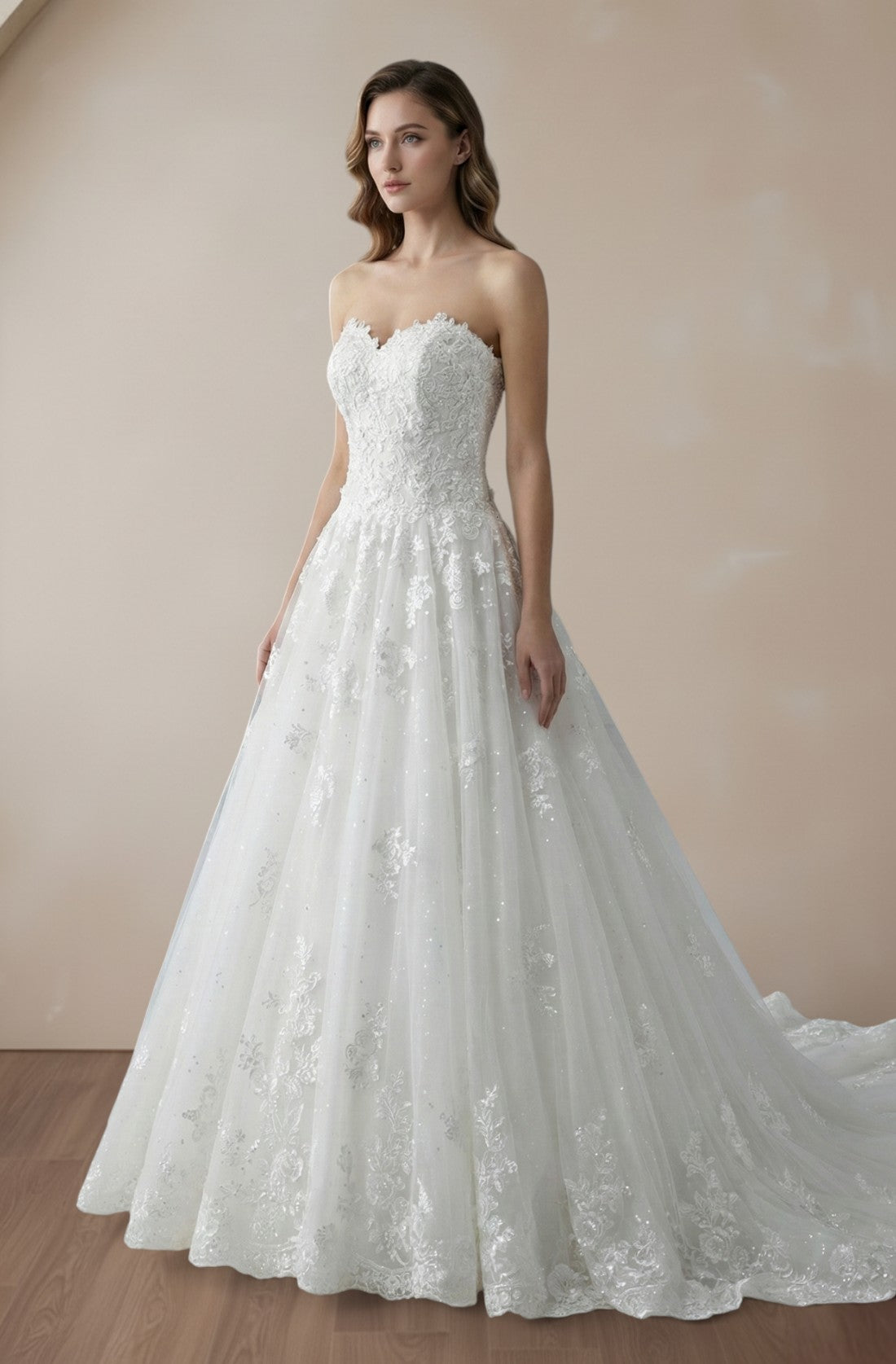 Seraphina Keyhole Lace Gown
