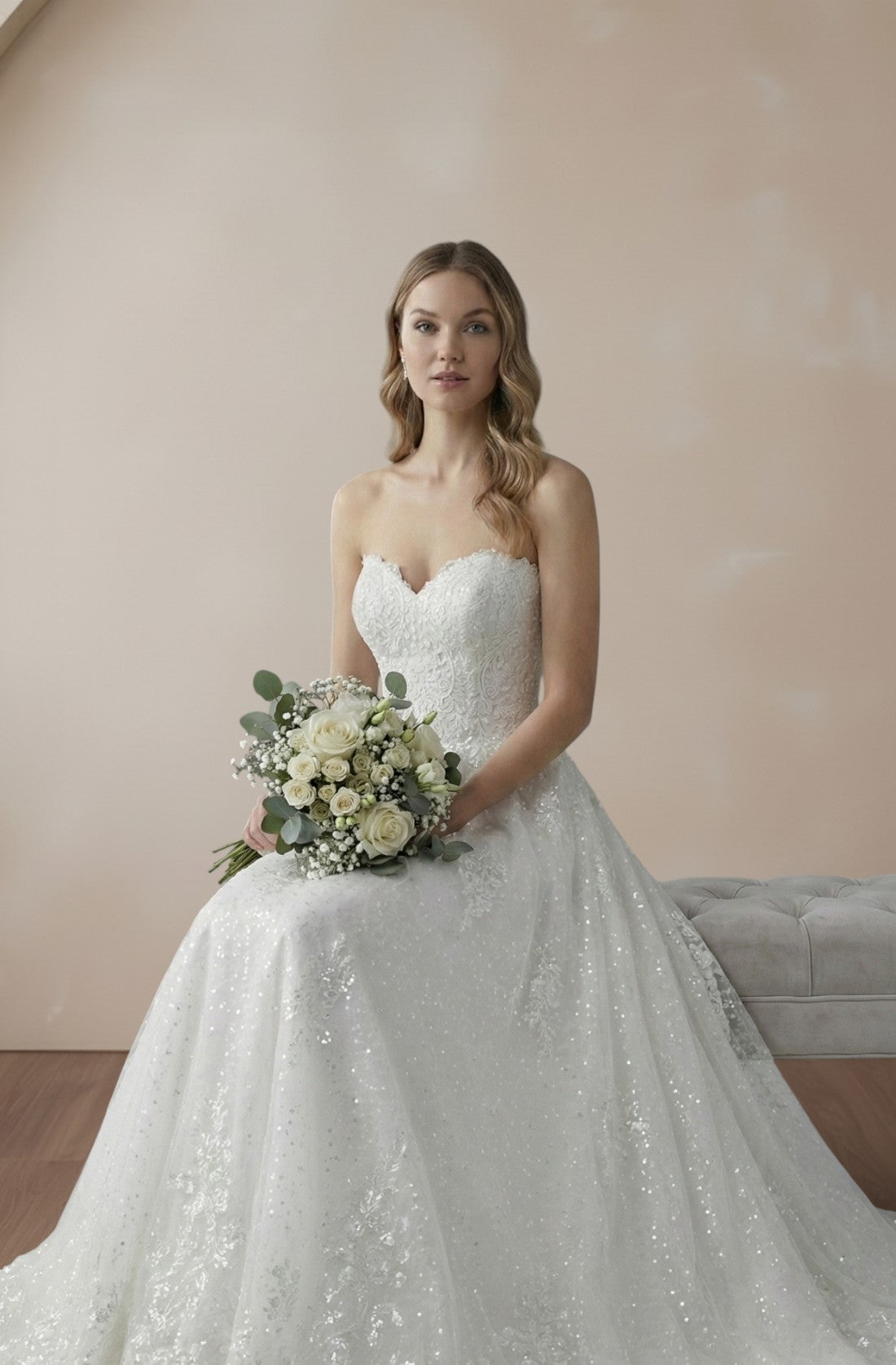 Seraphina Keyhole Lace Gown