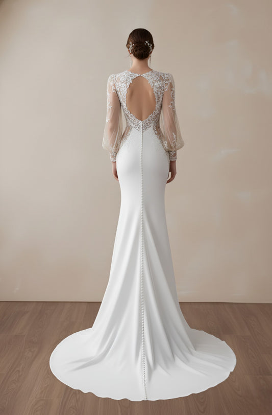 Seraphina Lace Sleeve Gown