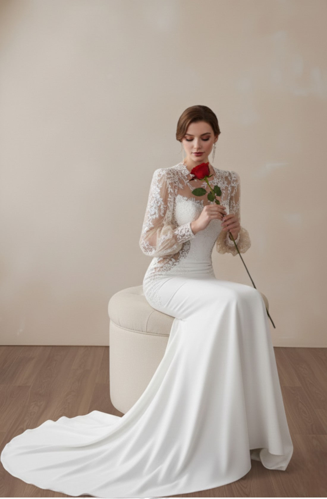 Seraphina Lace Sleeve Gown