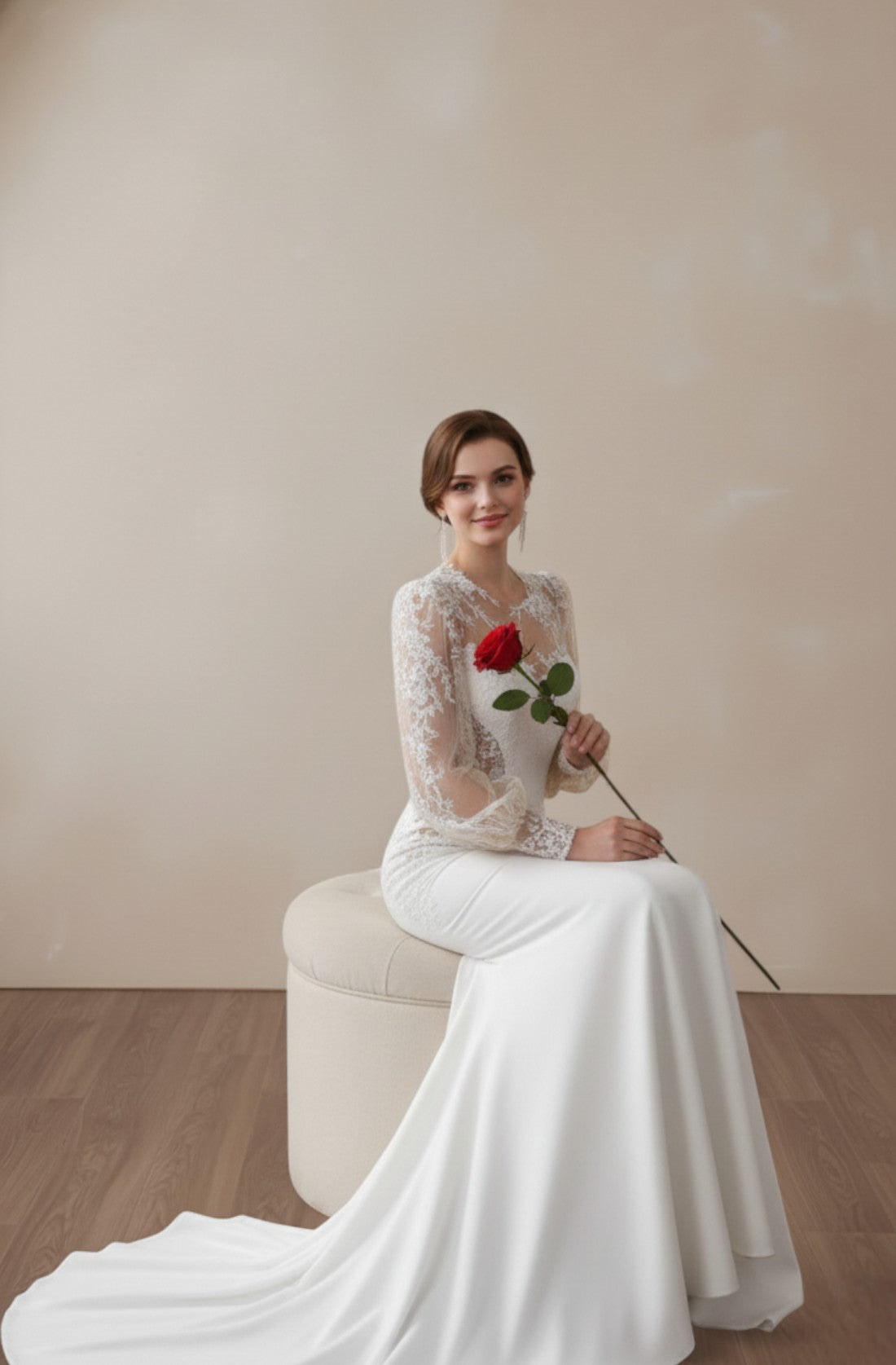 Seraphina Lace Sleeve Gown