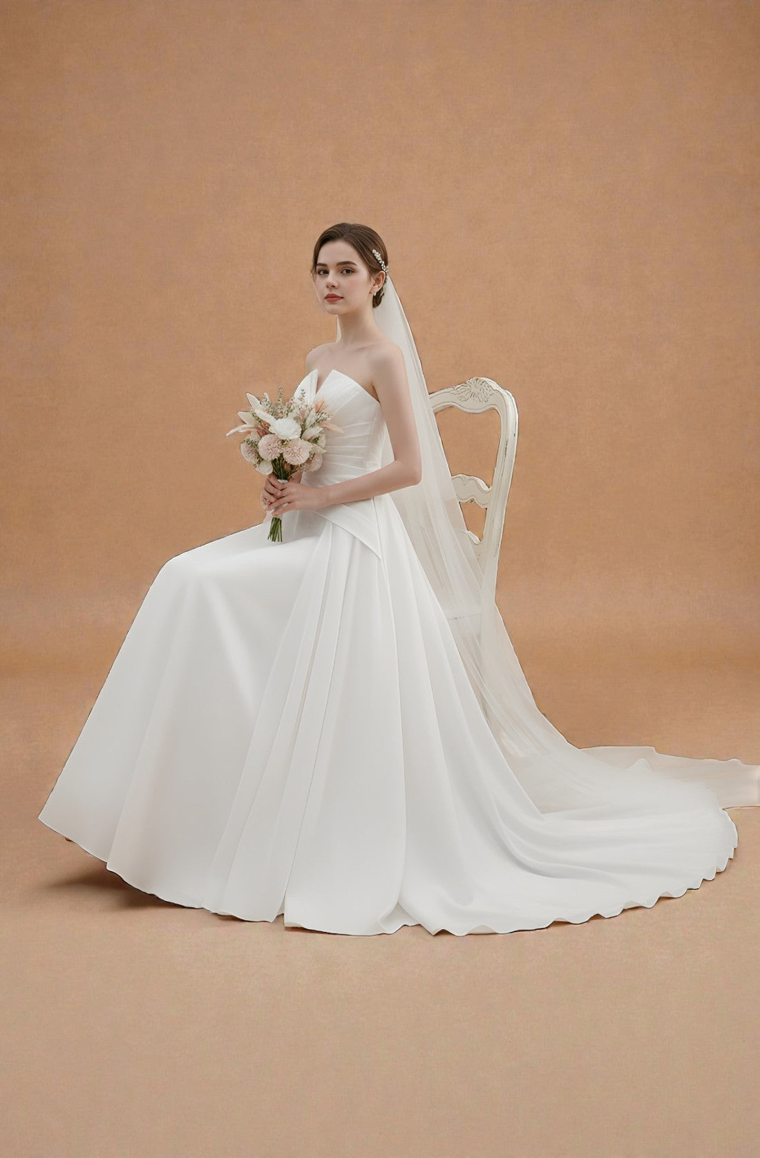 Amelina Off-Shoulder Lace Gown