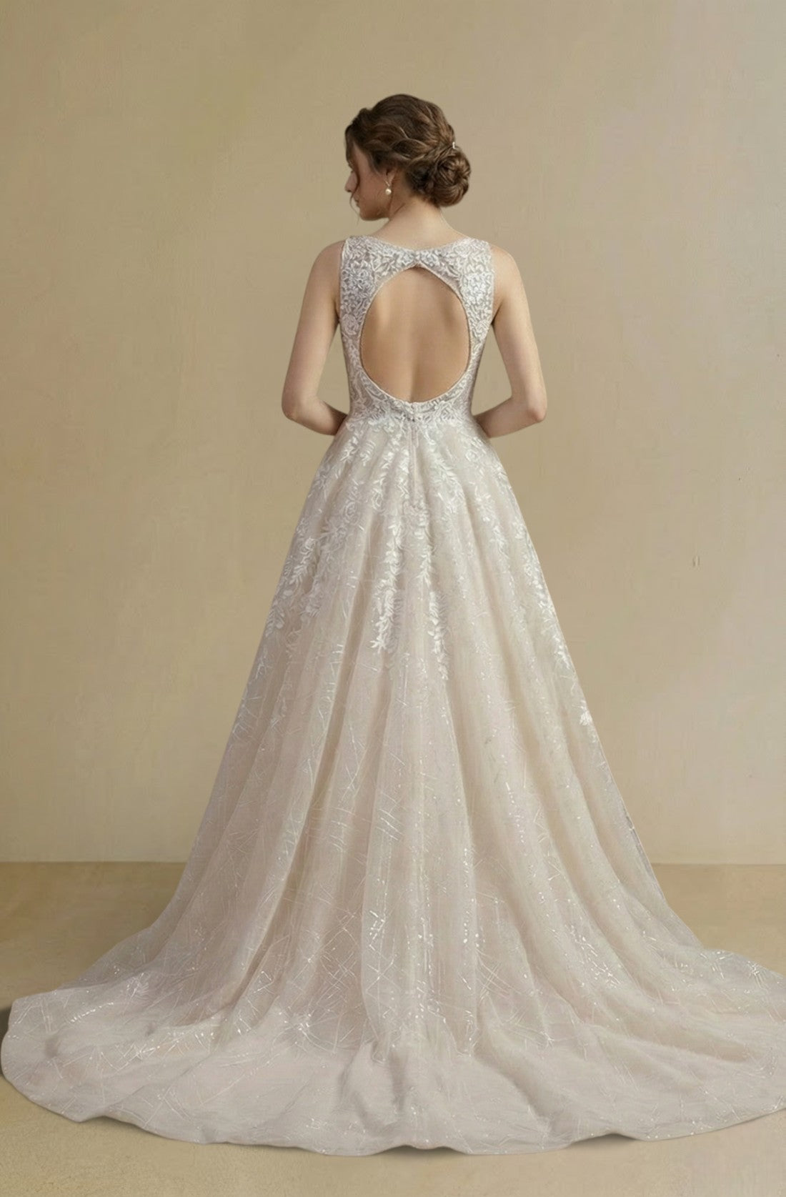 Serene Bloom A-Line Gown