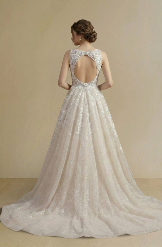 Serene Bloom A-Line Gown