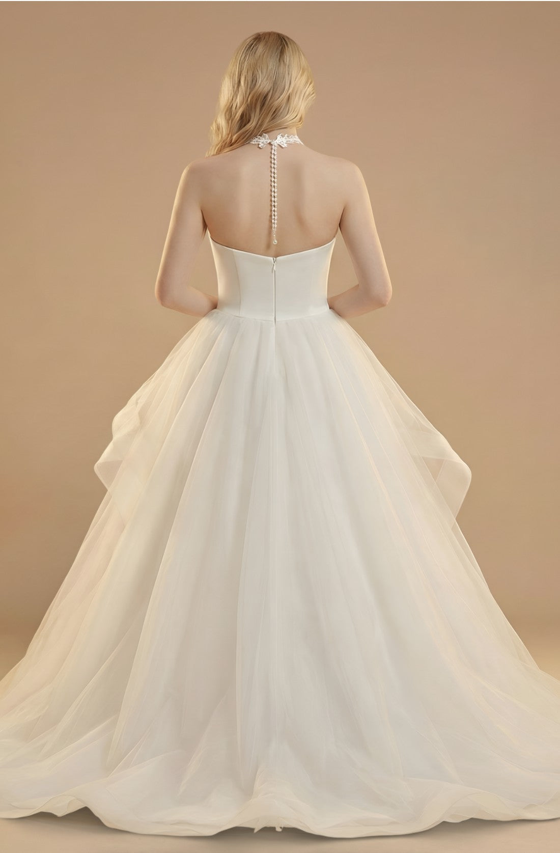 Alair Flare Sleeve Tulle Gown
