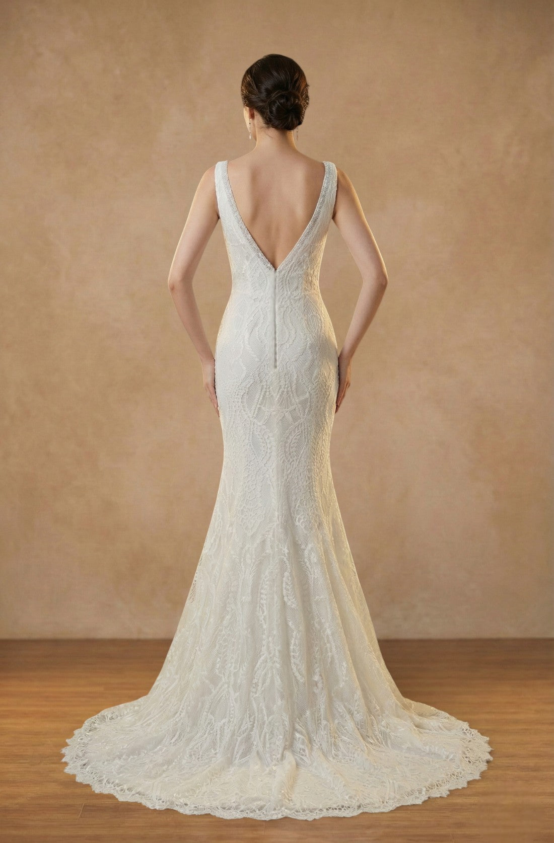 Marisse Scoop Neck Mermaid Gown