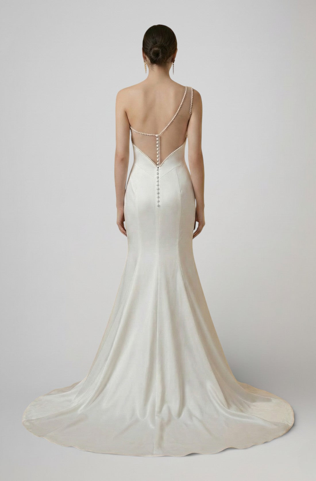 Elara Asymmetric Satin Gown