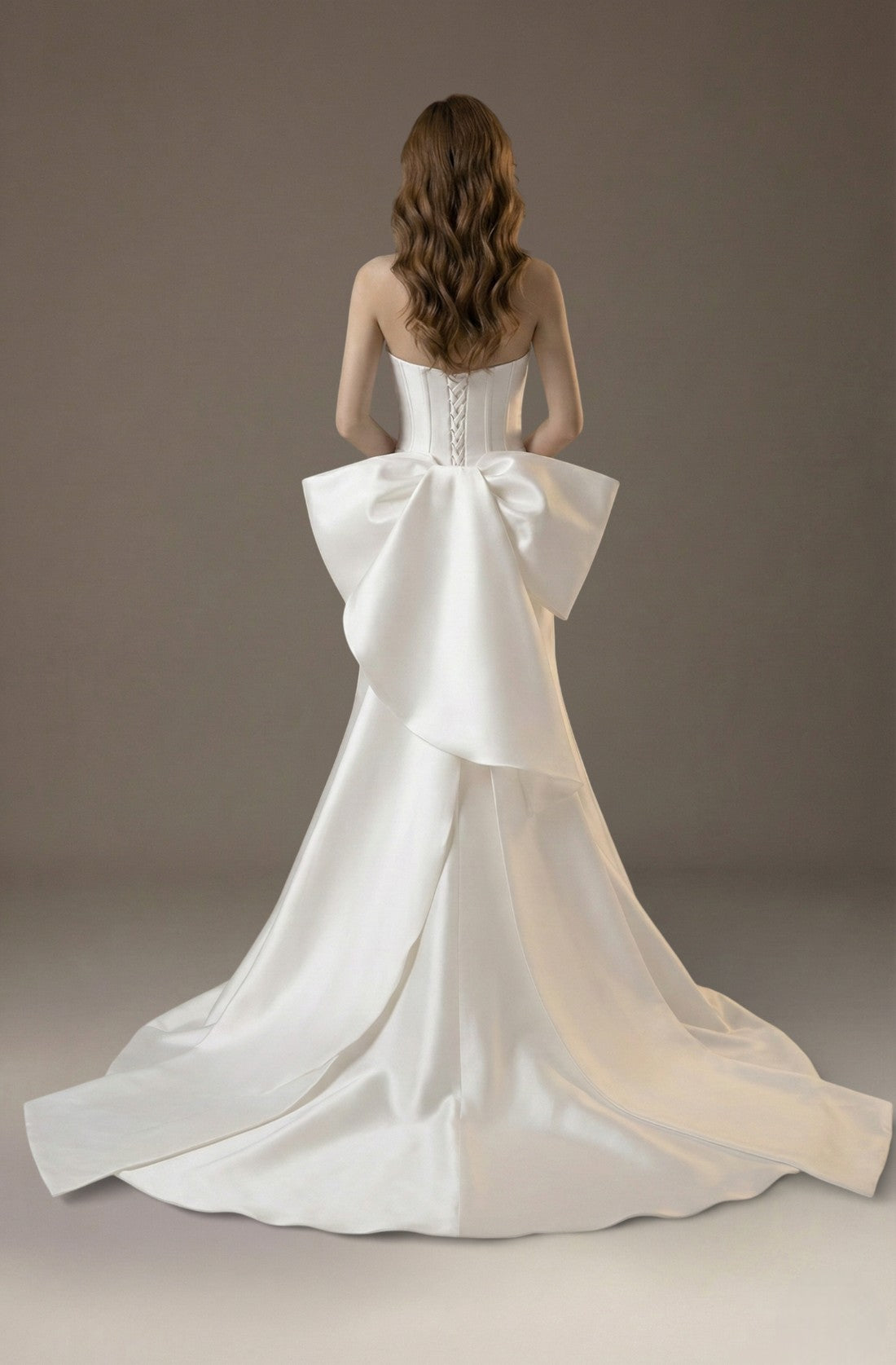 Aurette Satin Bow Gown