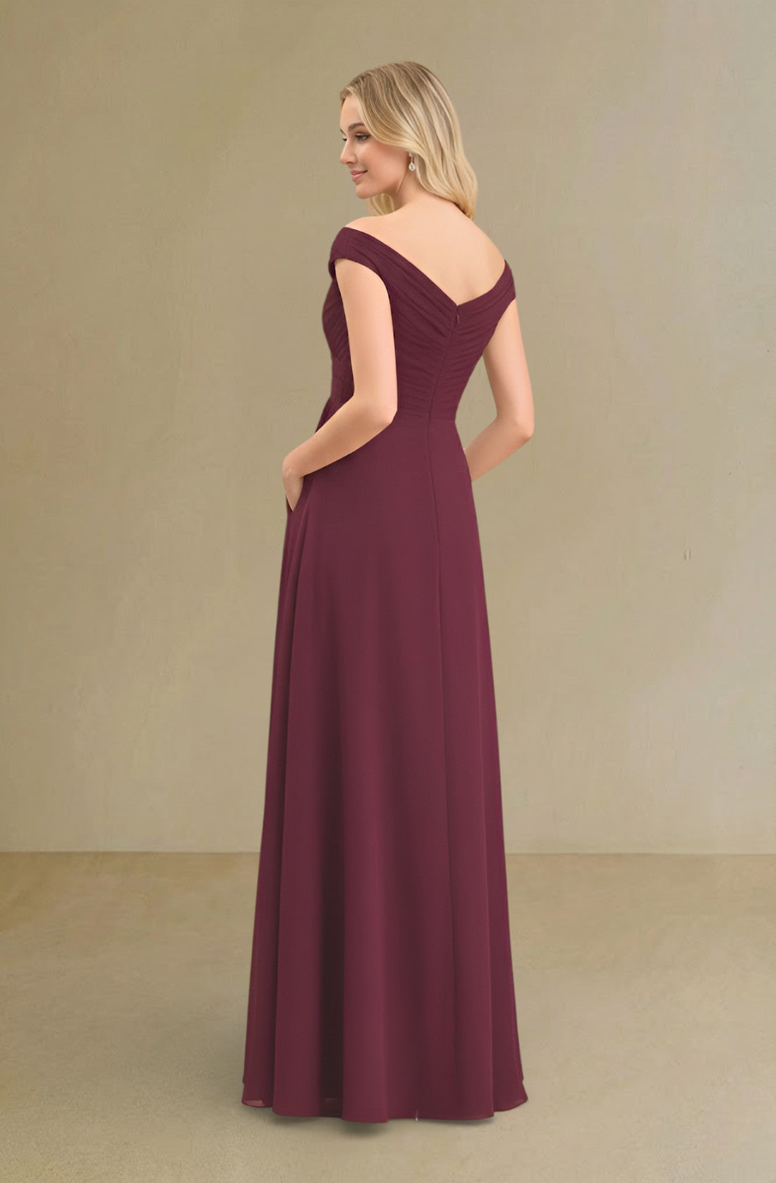 Square Collar Spaghetti Strap Evening Dress