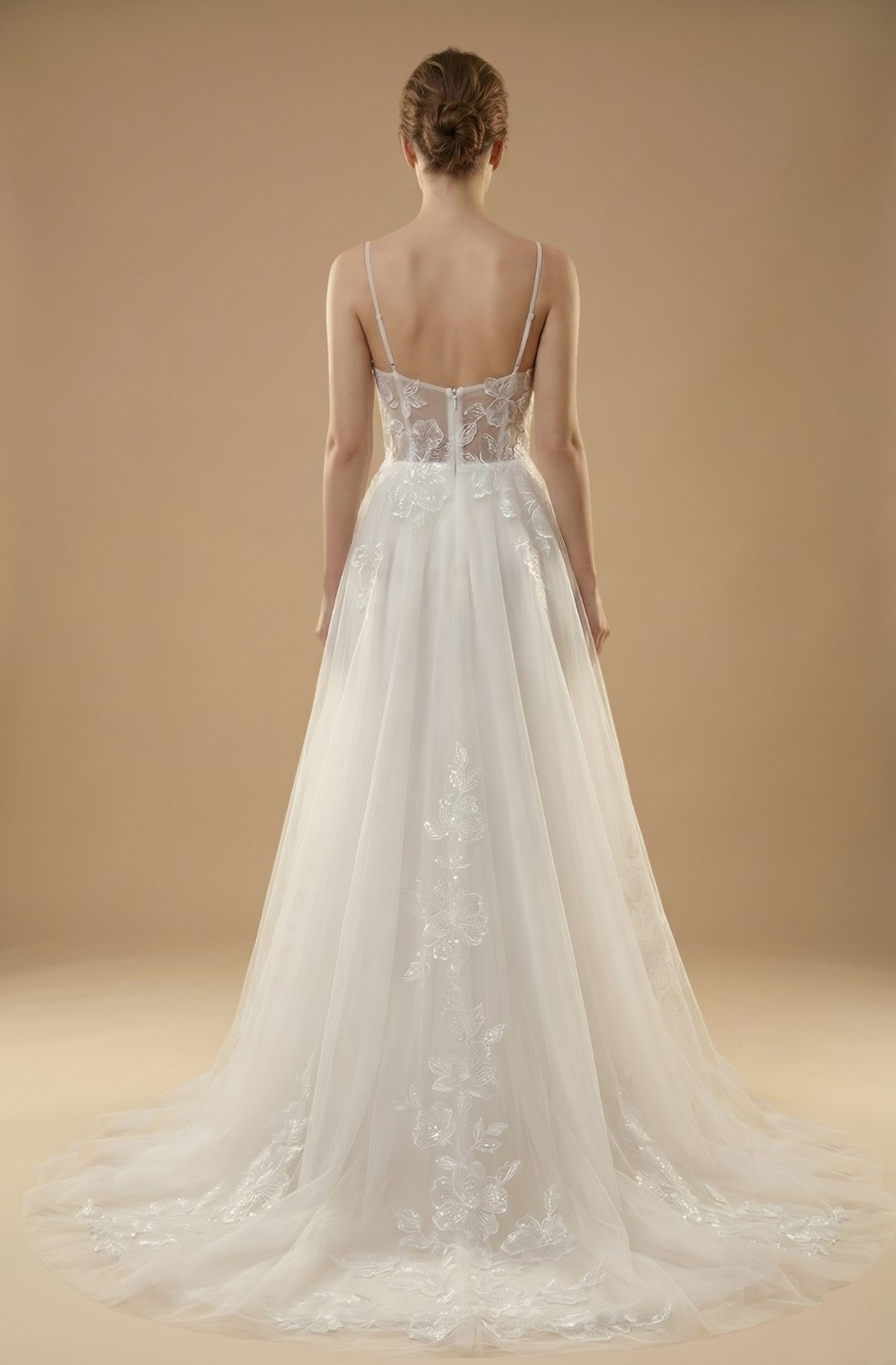 Amelisse Beaded Lace Gown